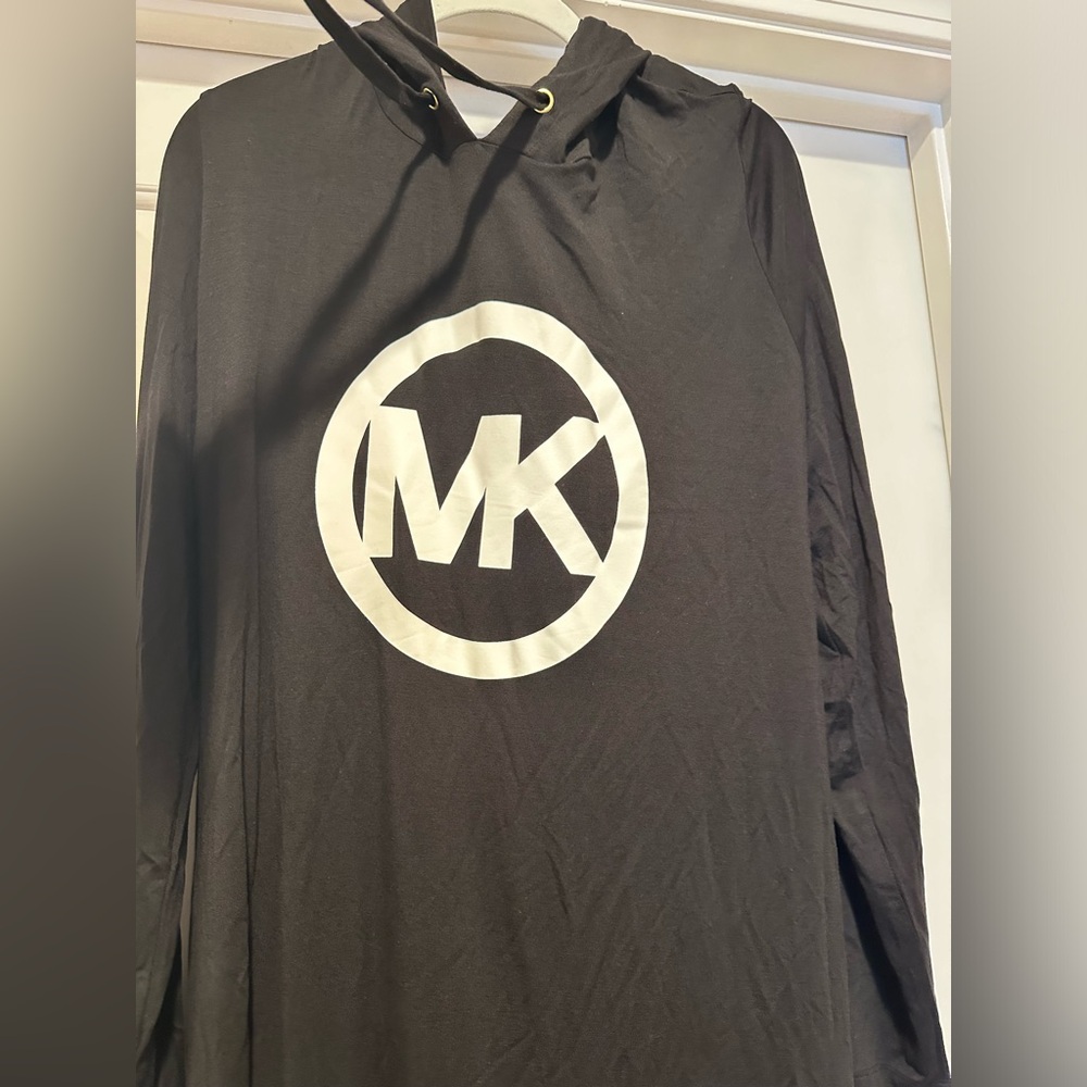 Michael Kors Black Long Sleeve Hooded Dress - Picture 2 of 5